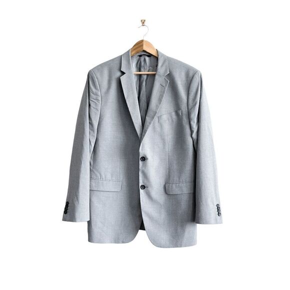 Banana Republic Mens Tailored Slim Two Button Sport Coat Jacket Gray Size 44 - Picture 1 of 8